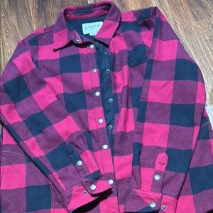 Orvis Black and Pink Button Down Shirt Classic Flannel